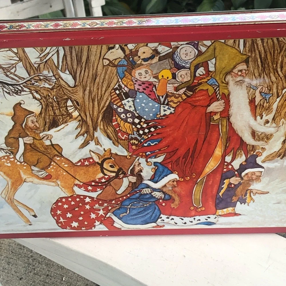 Vintage Christmas St. Nick Tin